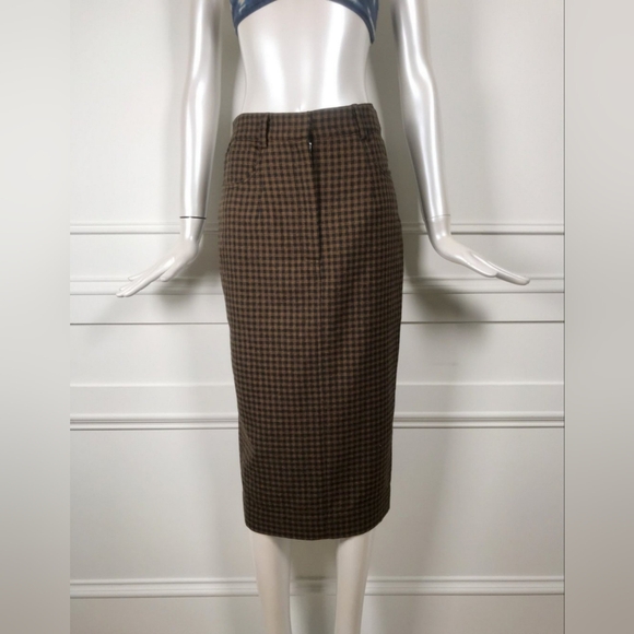 2016 ISA ARFEN 100%Virgin Wool Plaid Elegant Pencil Skirt - Picture 1 of 16